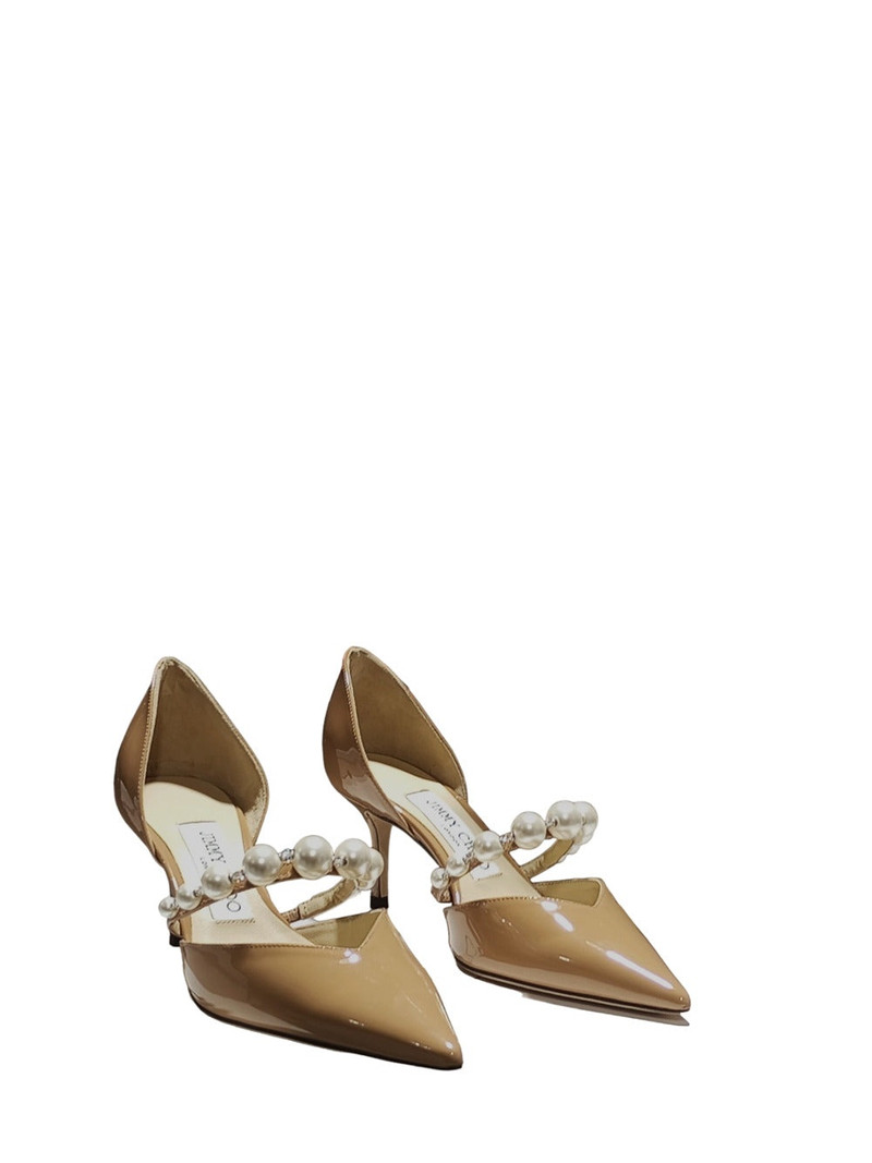 Aurelie 65 patent leather latte/white 5