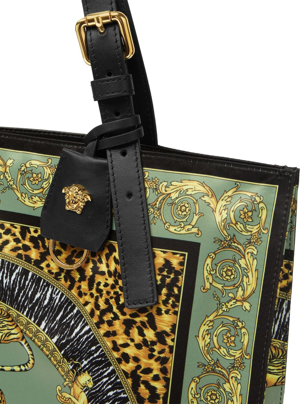 animal-print baroque tote bag - 4