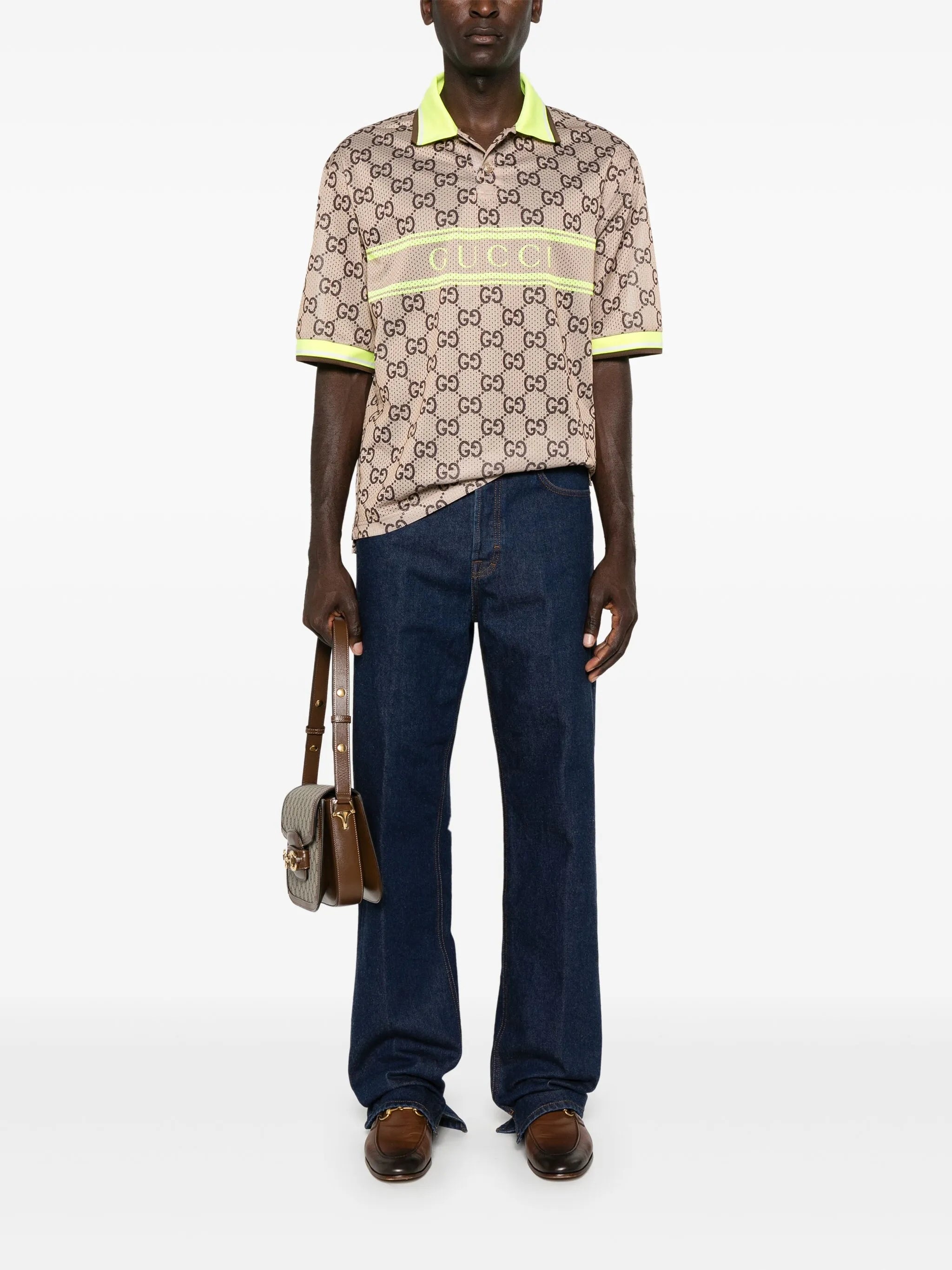 GG Supreme Perforated Polo Shirt - 5