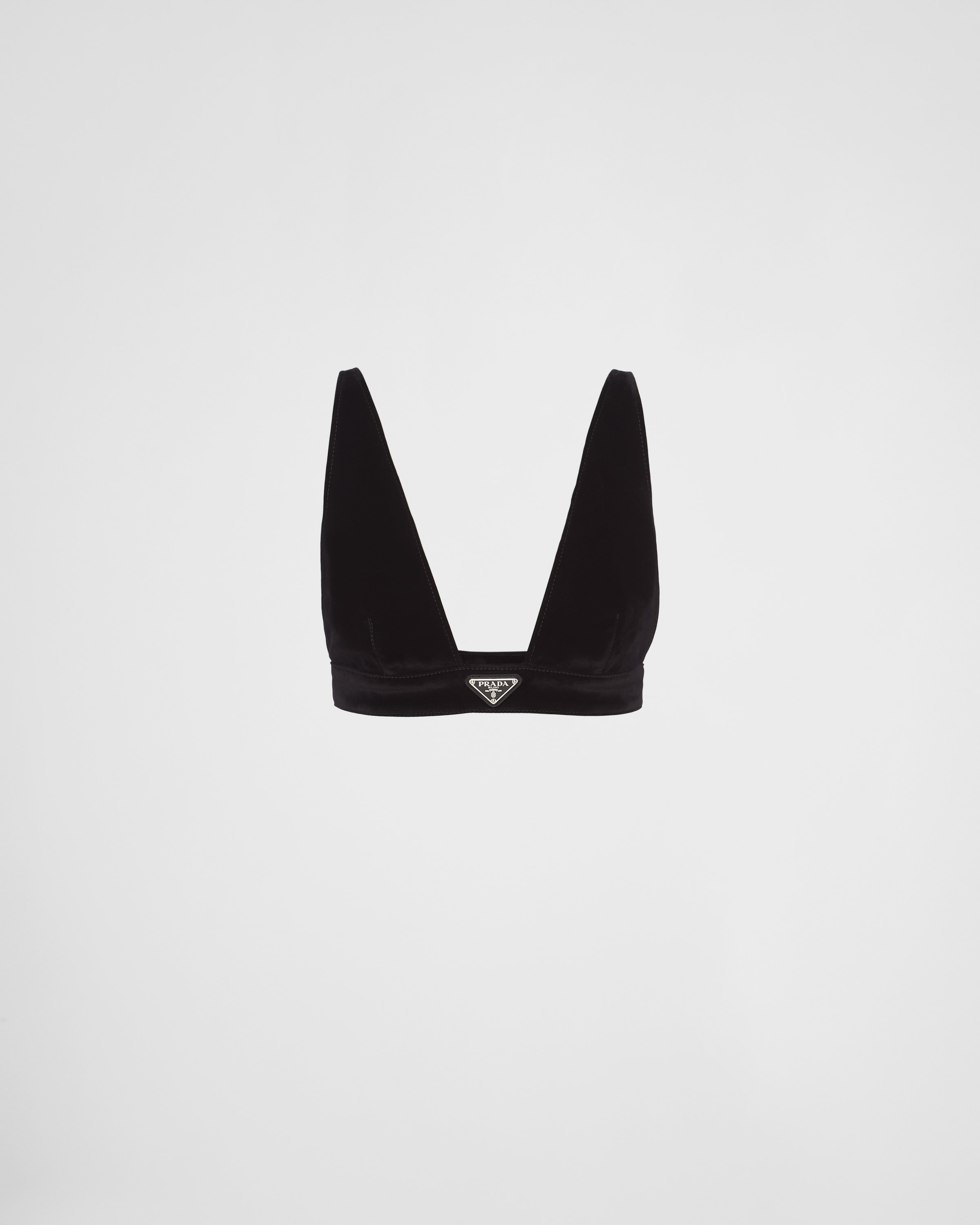 Prada Enamel triangle-logo triangle-cup Bra - Farfetch