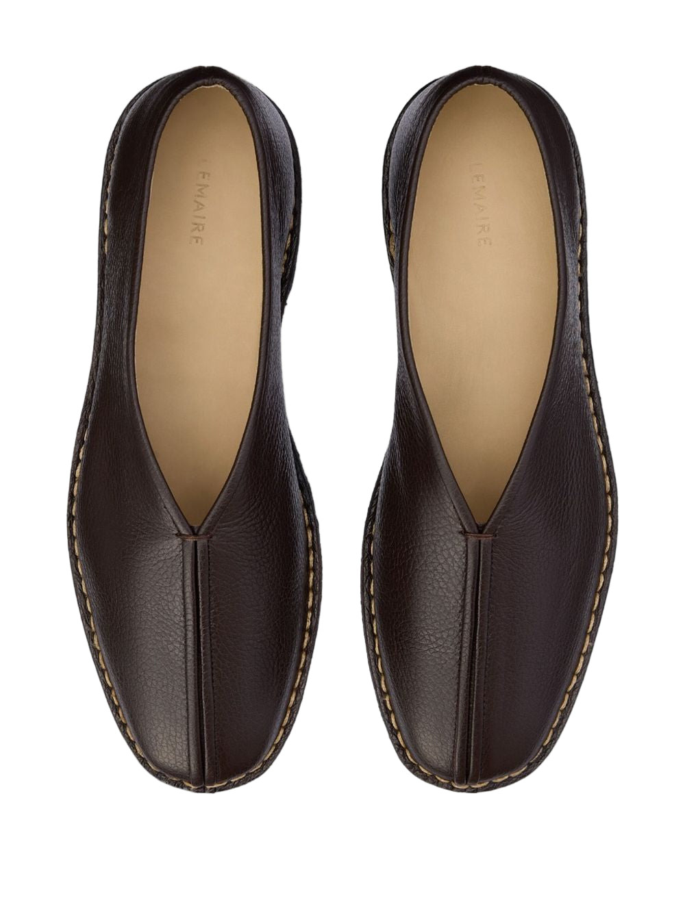 PIPED CREPE SLIPPERS (DARK BROWN) - 4