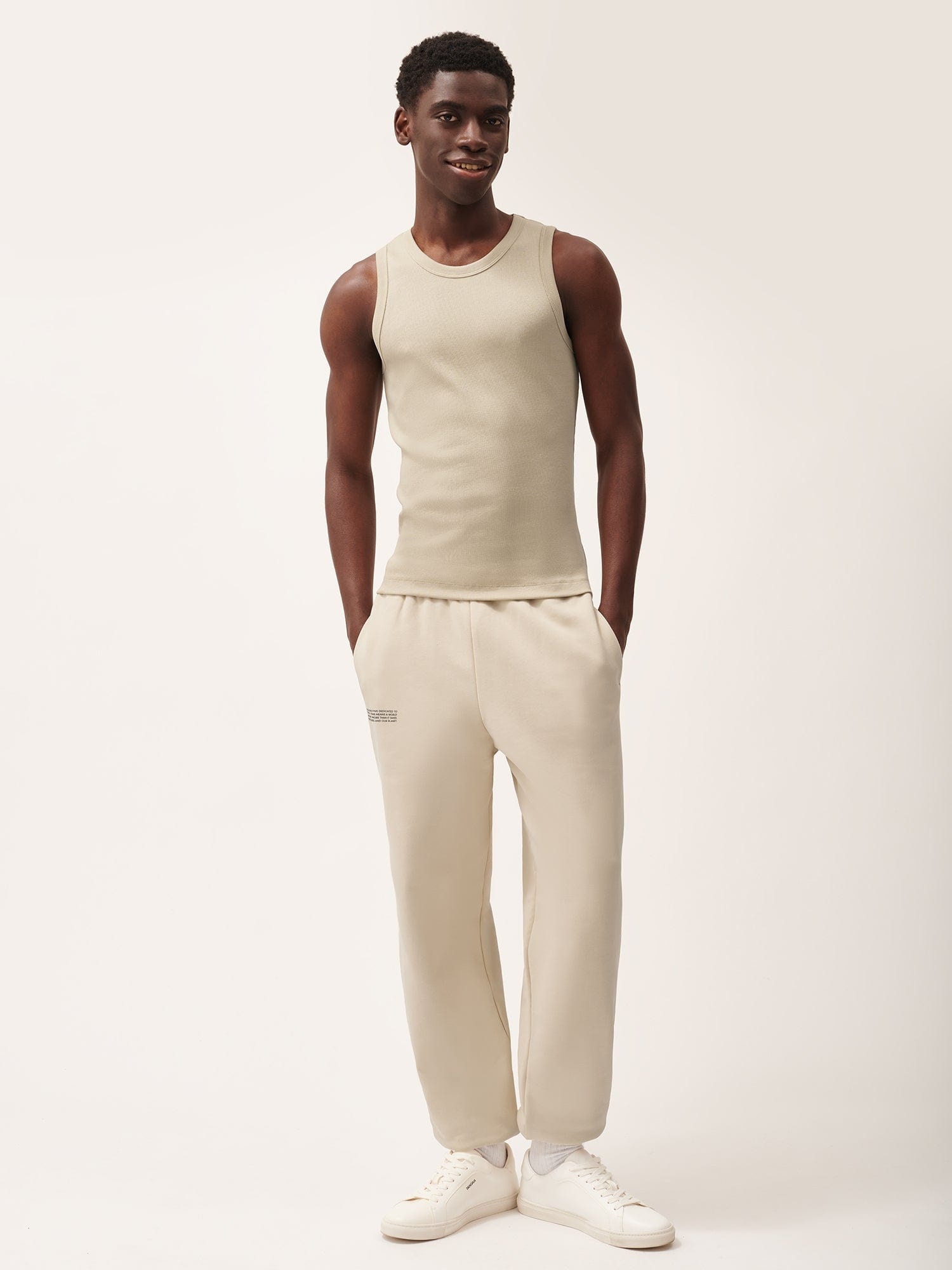 Men's 365 Lightweight Rib Tank Top - Maitake Beige - 4