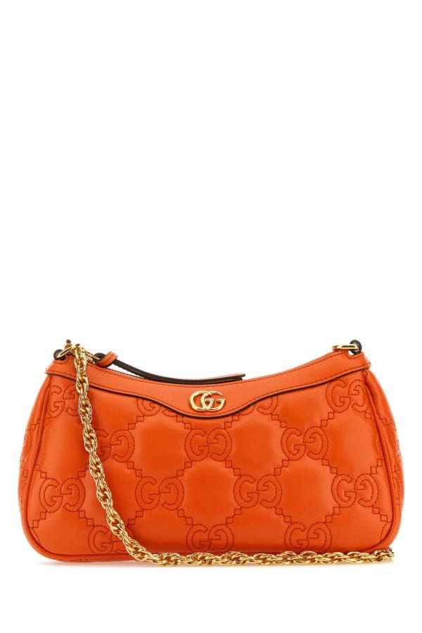 Gucci Woman Orange Leather Handbag - 1