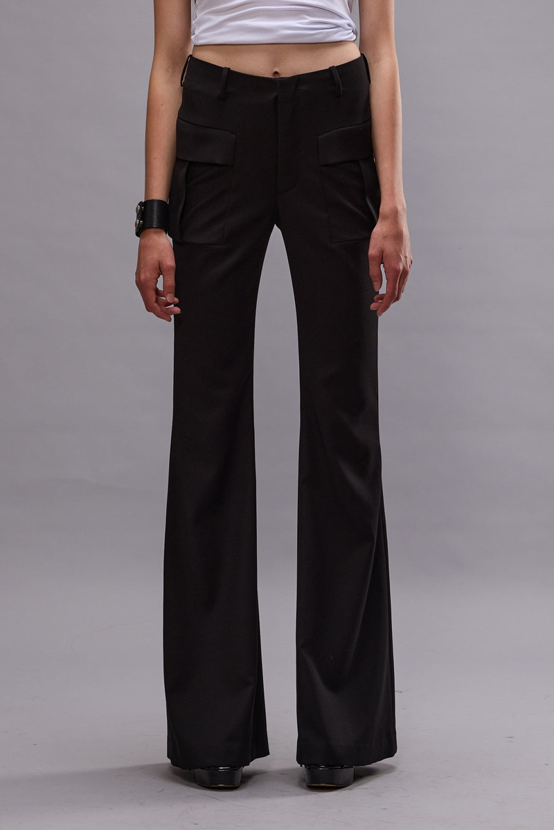 R13 FLARE LEG TROUSER - BLACK outlook