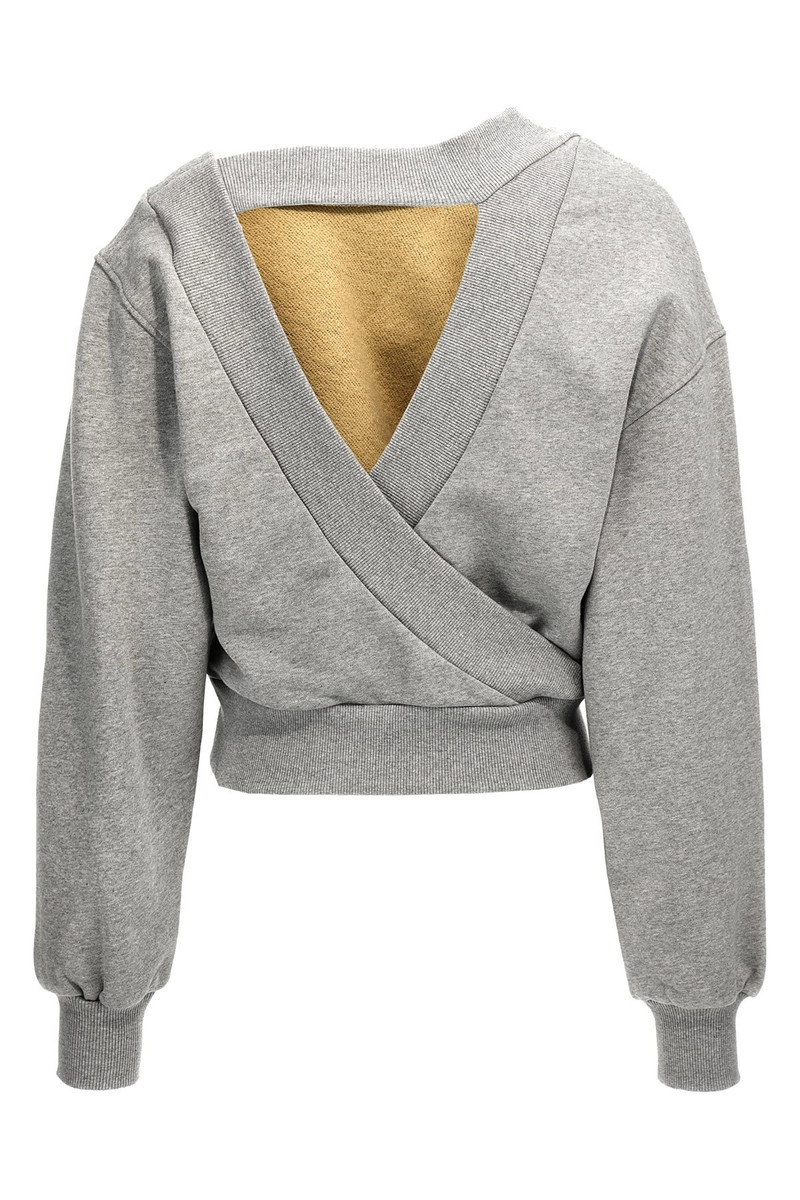 THE ATTICO Crossed logo sweatshirt outlook
