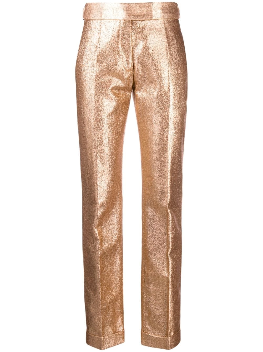 iridescent mid-rise tailored trousers - 1