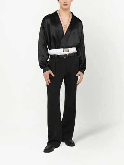 Dolce & Gabbana layered-waistband straight leg trousers outlook