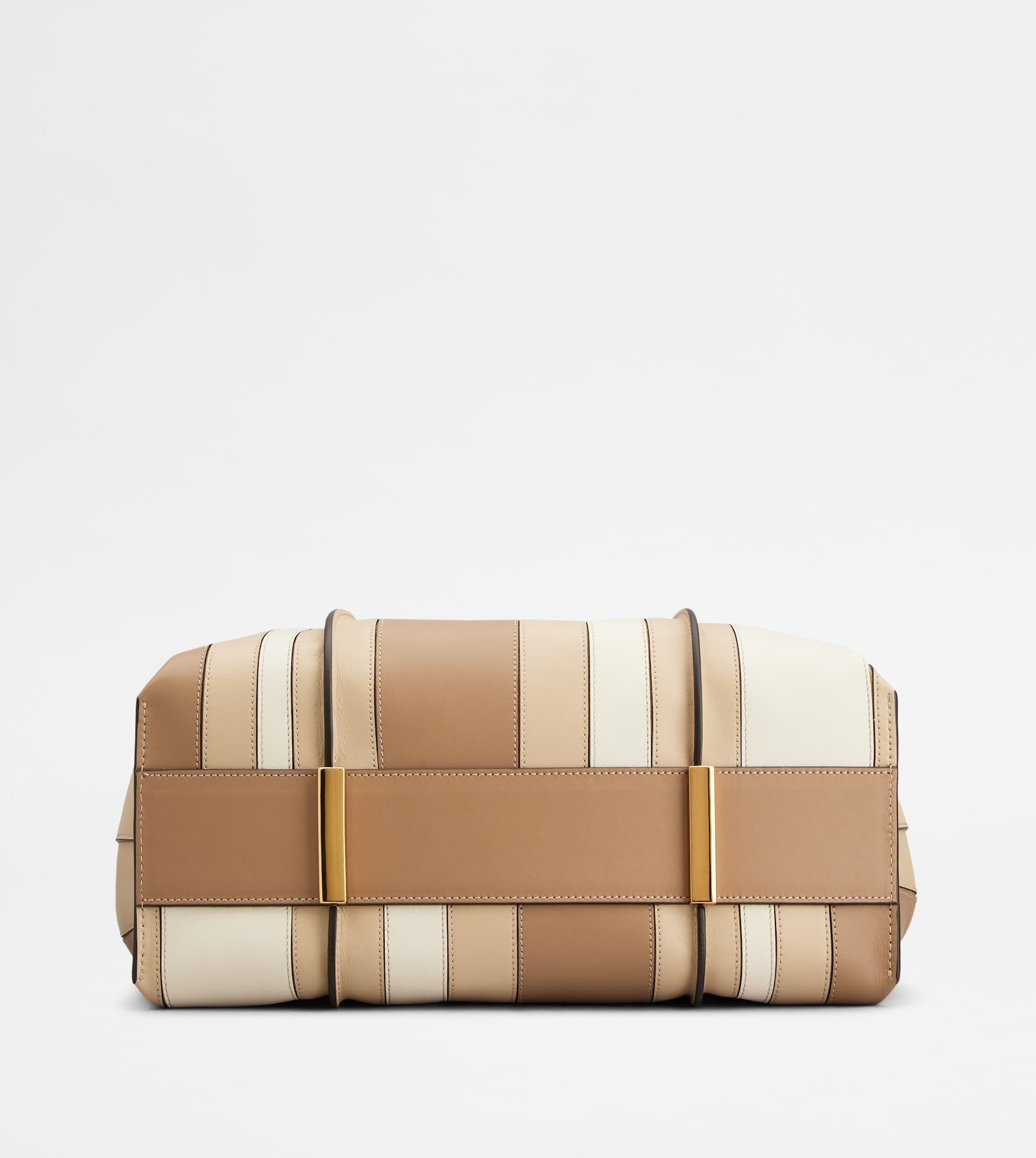 T TIMELESS SHOPPING BAG IN LEATHER MEDIUM - BEIGE, WHITE, NATURAL - 3