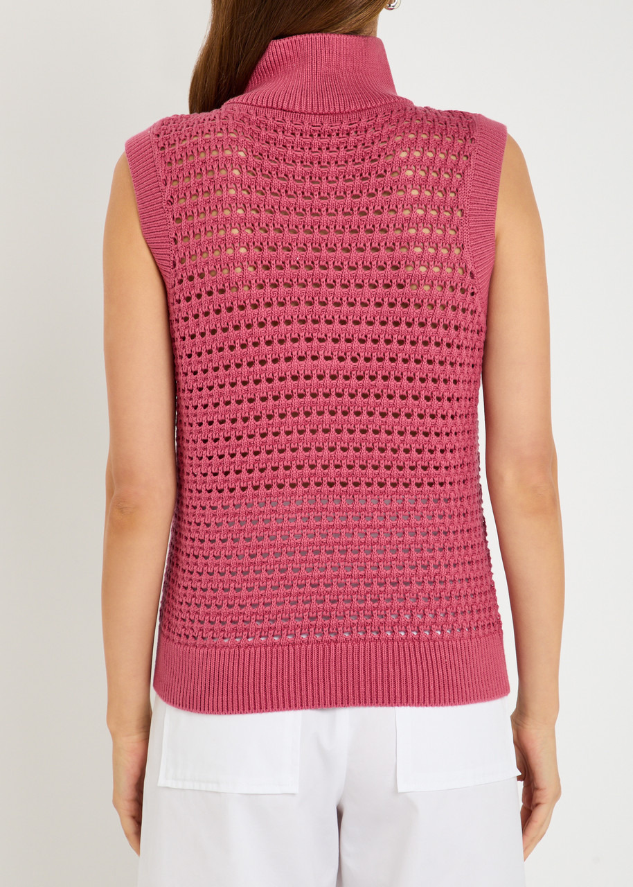 Varley Bains Half Zip Open-knit Tank - 3