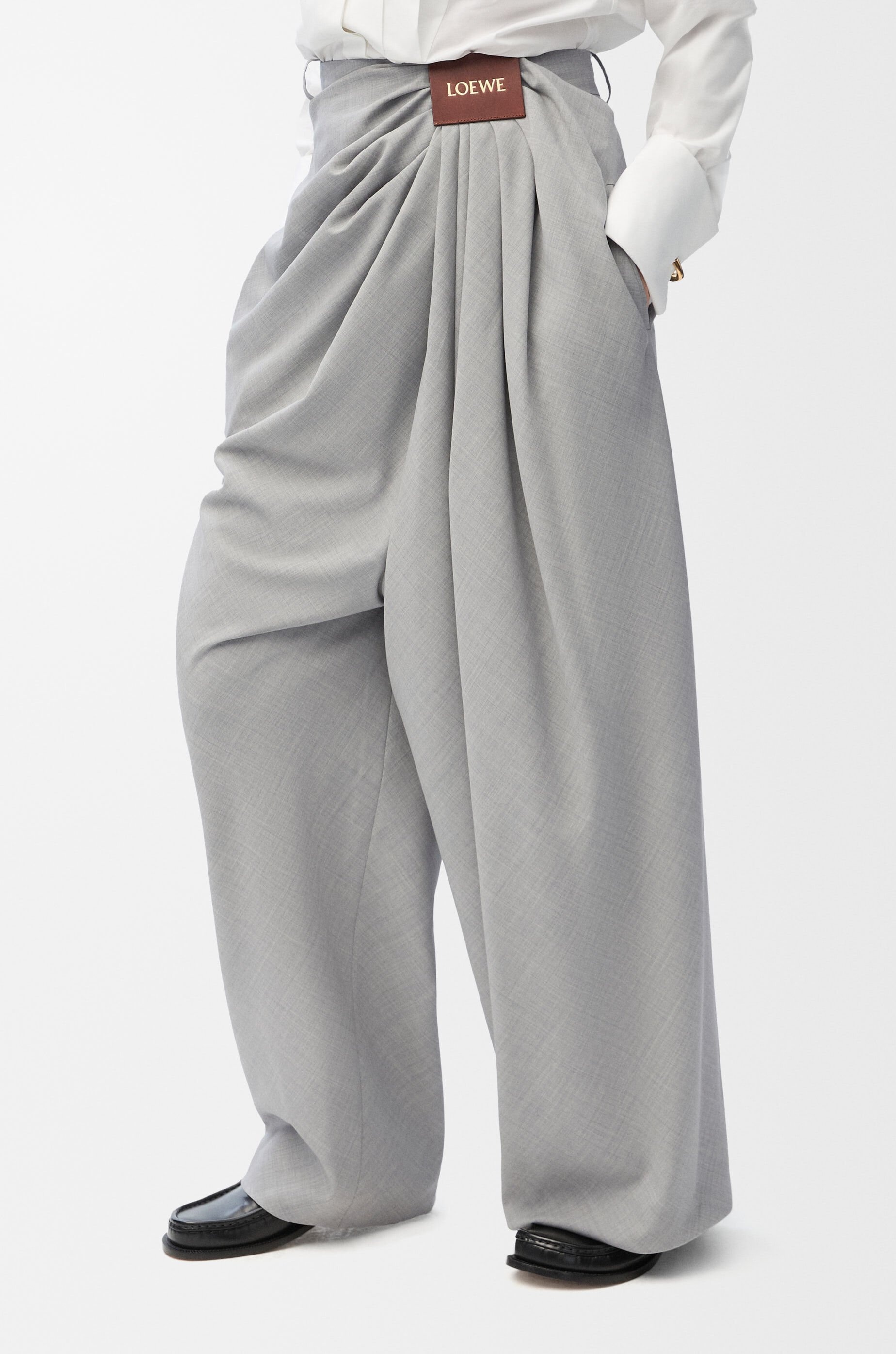 Loewe Draped trousers in wool | REVERSIBLE