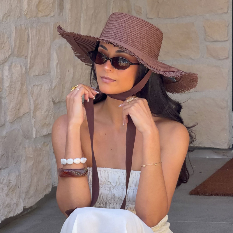 FLOPPY SUNHAT DARK BROWN 4