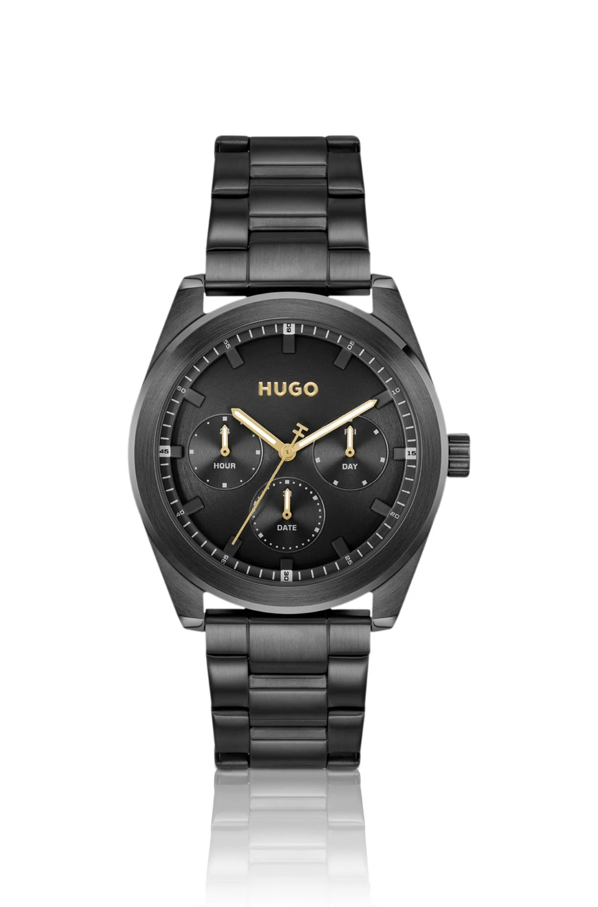 BLACK-PLATED WATCH WITH TONAL DIAL - 1