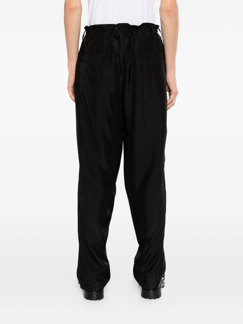 elasticated-waistband tapered trousers 4