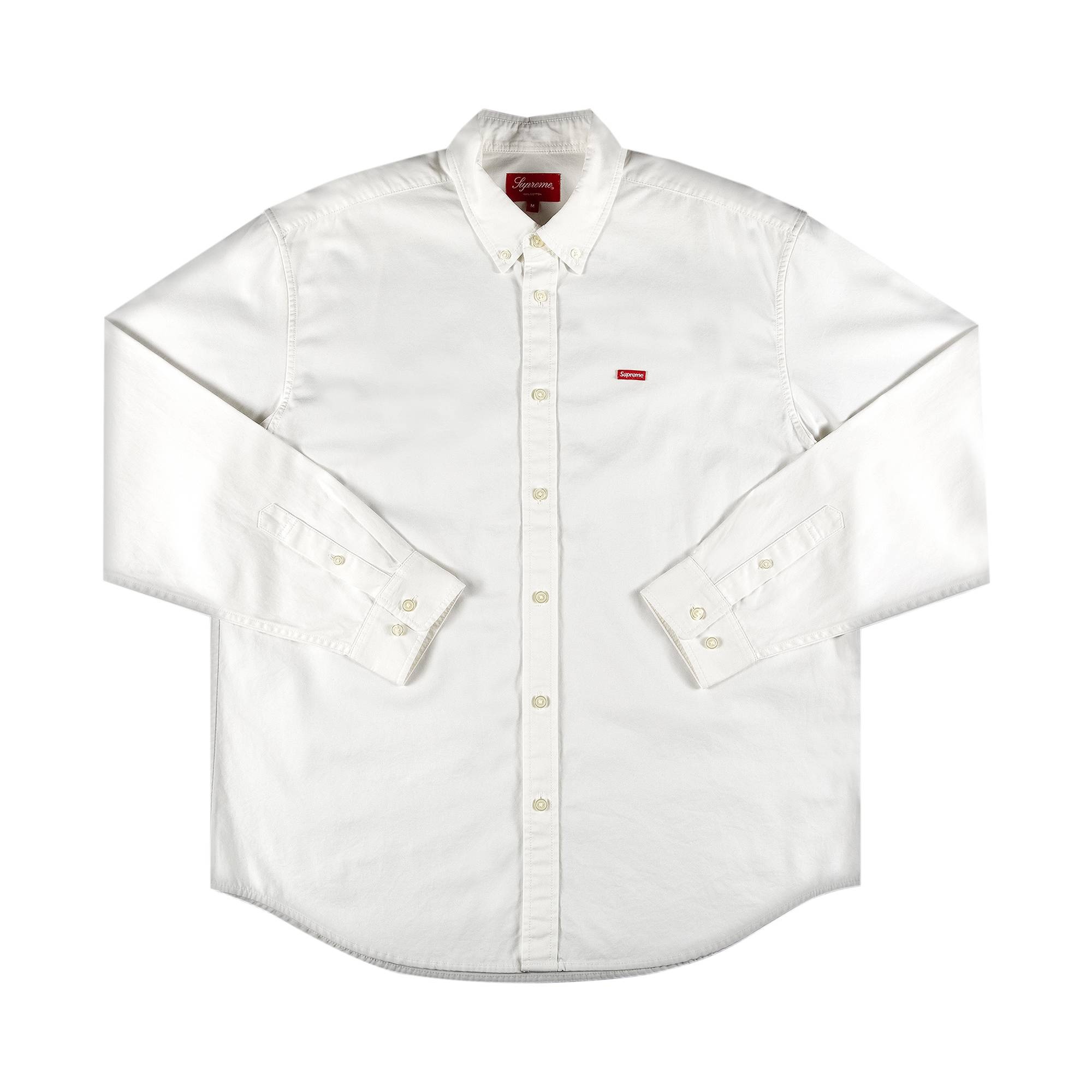 Supreme Small Box Twill Shirt 'White' - 1