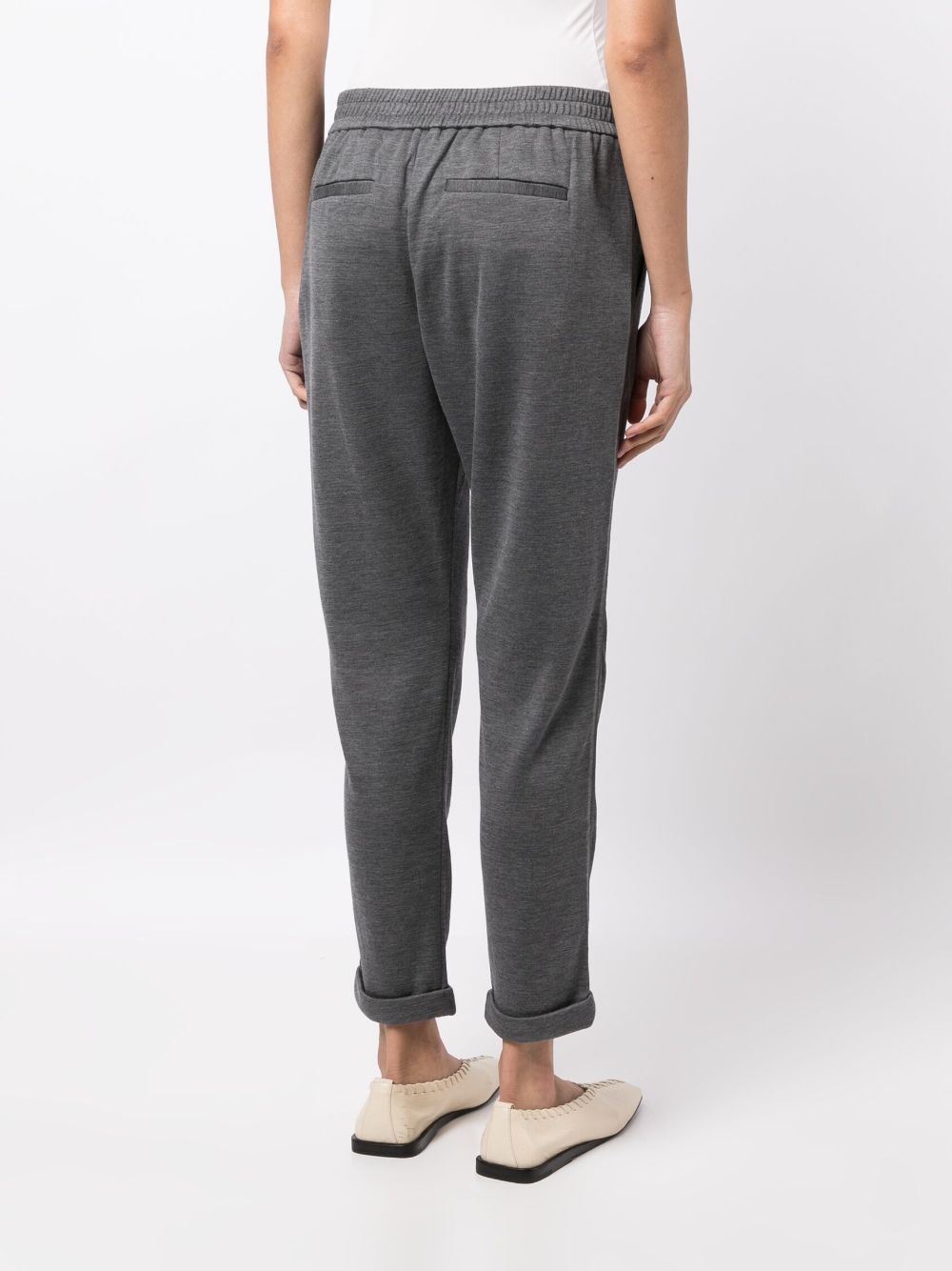 fleece elastic-waist track-trousers - 4