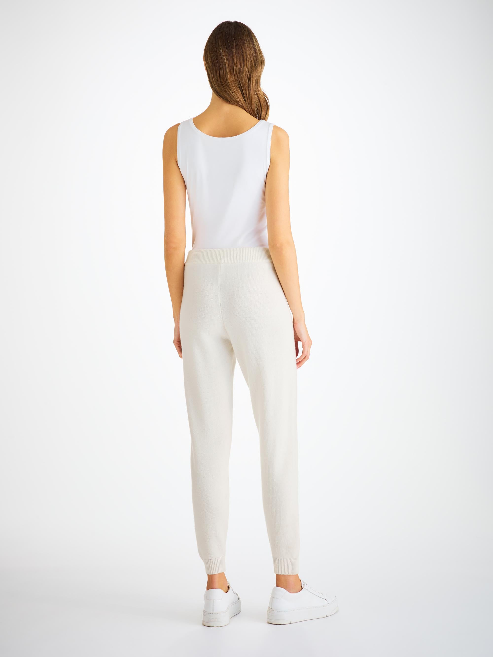 Women's Track Pants Daphne Cashmere White - 4