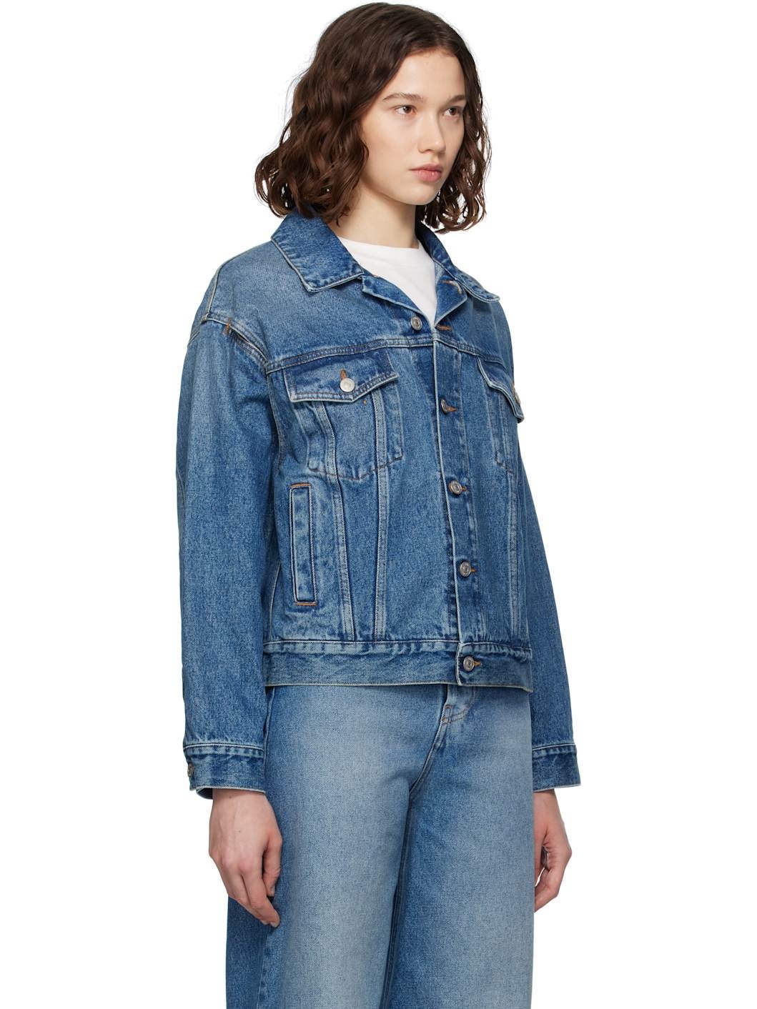 Blue Cutout Denim Jacket - 2