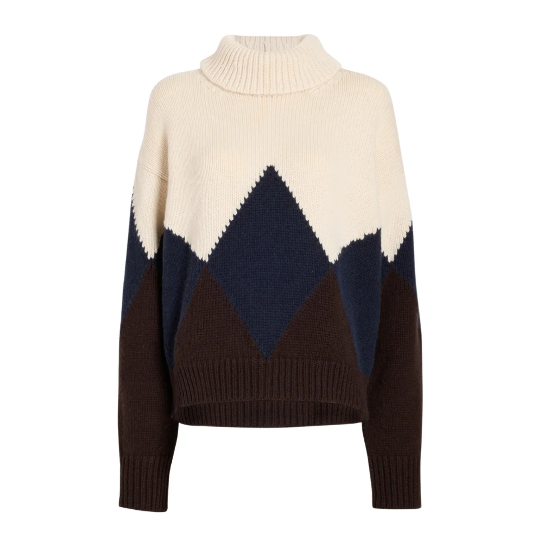 Oren Intarsia T-Neck - 1