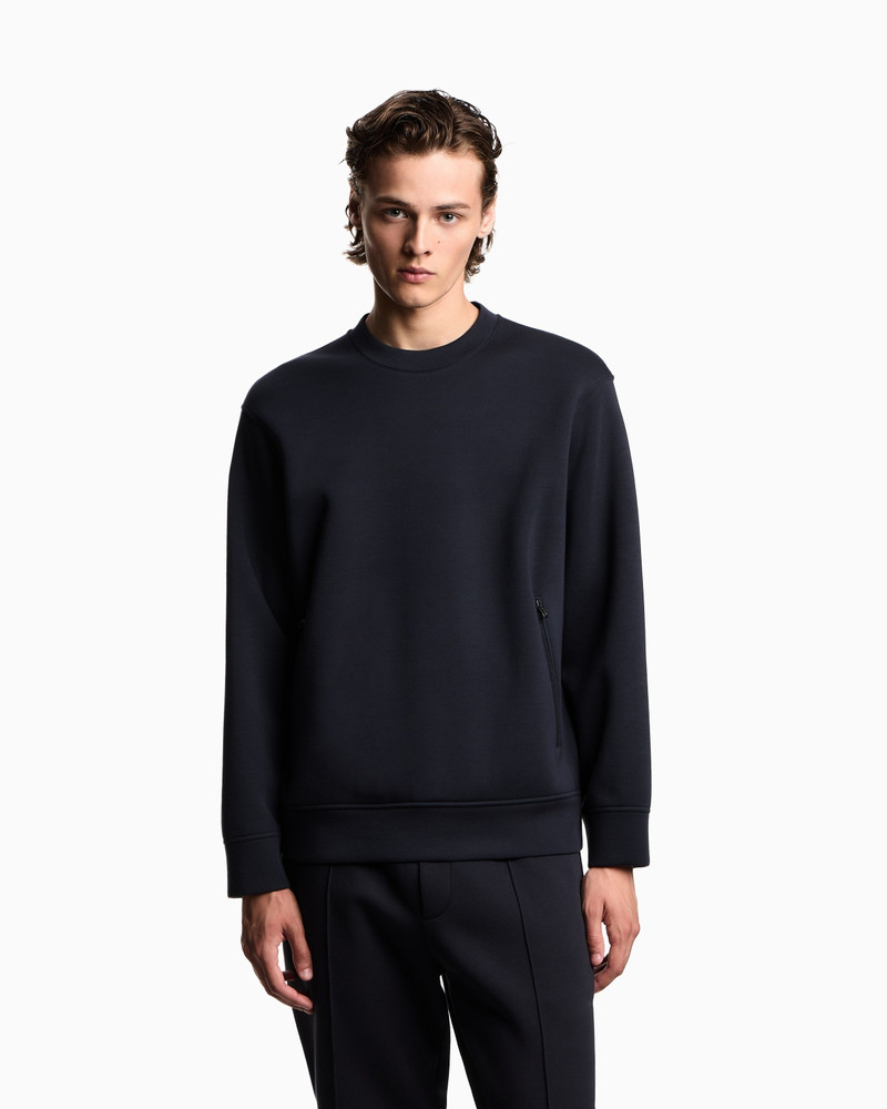 EMPORIO ARMANI TRAVEL ESSENTIALS SWEATSHIRT IN DOUBLE JERSEY outlook