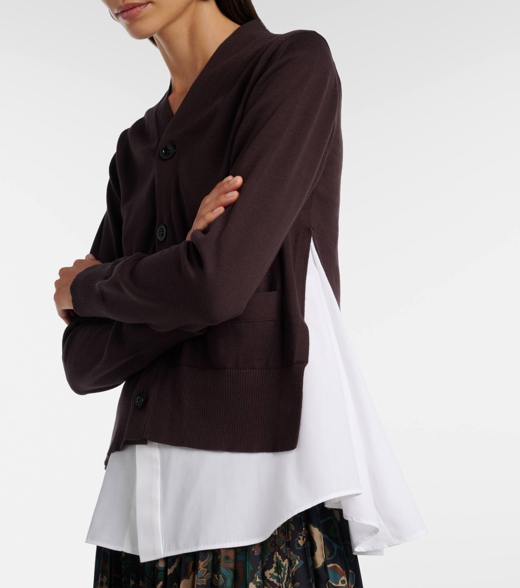 Layered cotton cardigan - 5