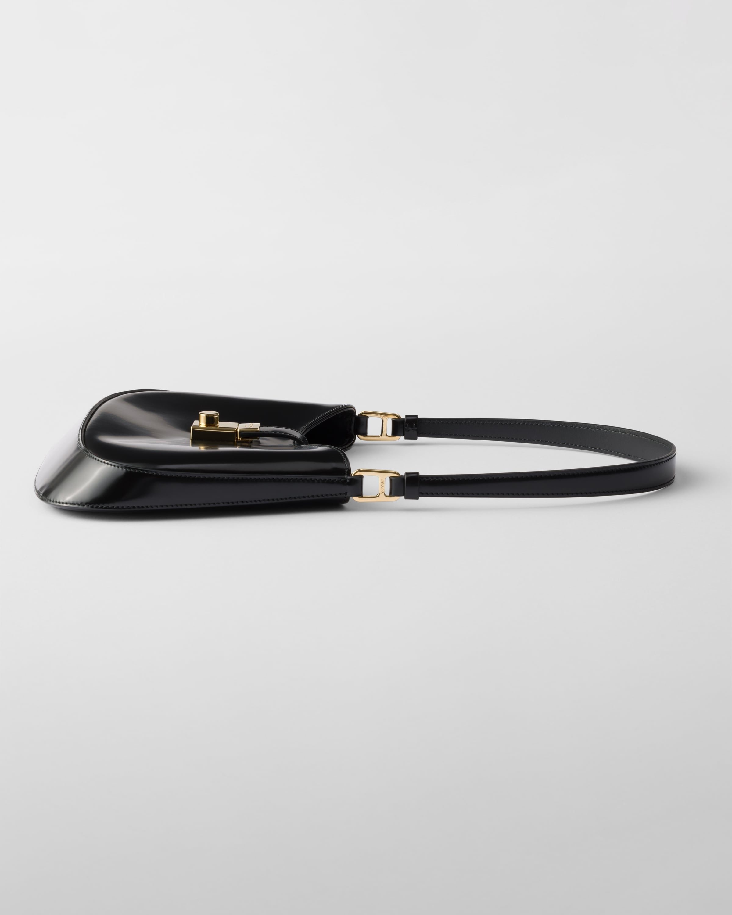 Prada Cleo brushed leather shoulder bag with clasp closure - 6