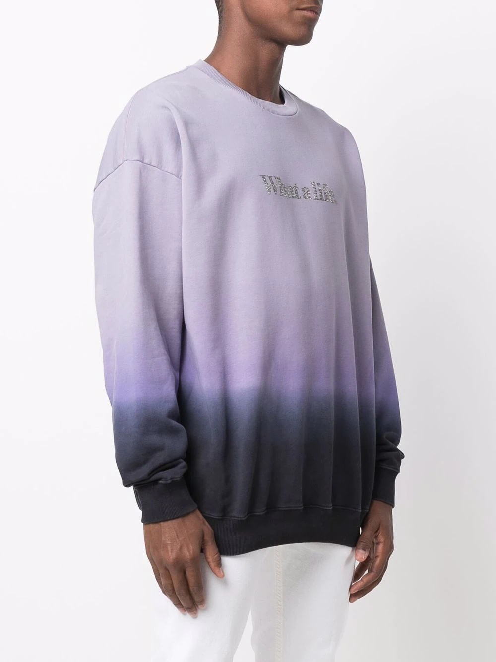 dip-dyed jersey sweatshirt - 3