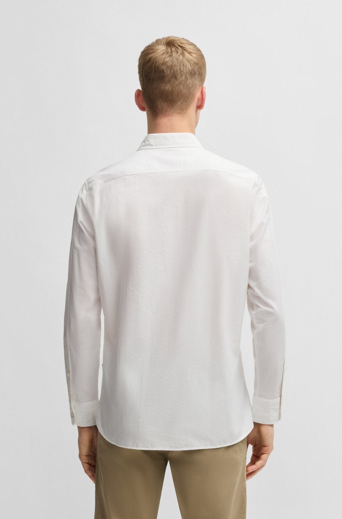 REGULAR-FIT SHIRT IN COTTON DOBBY - 5