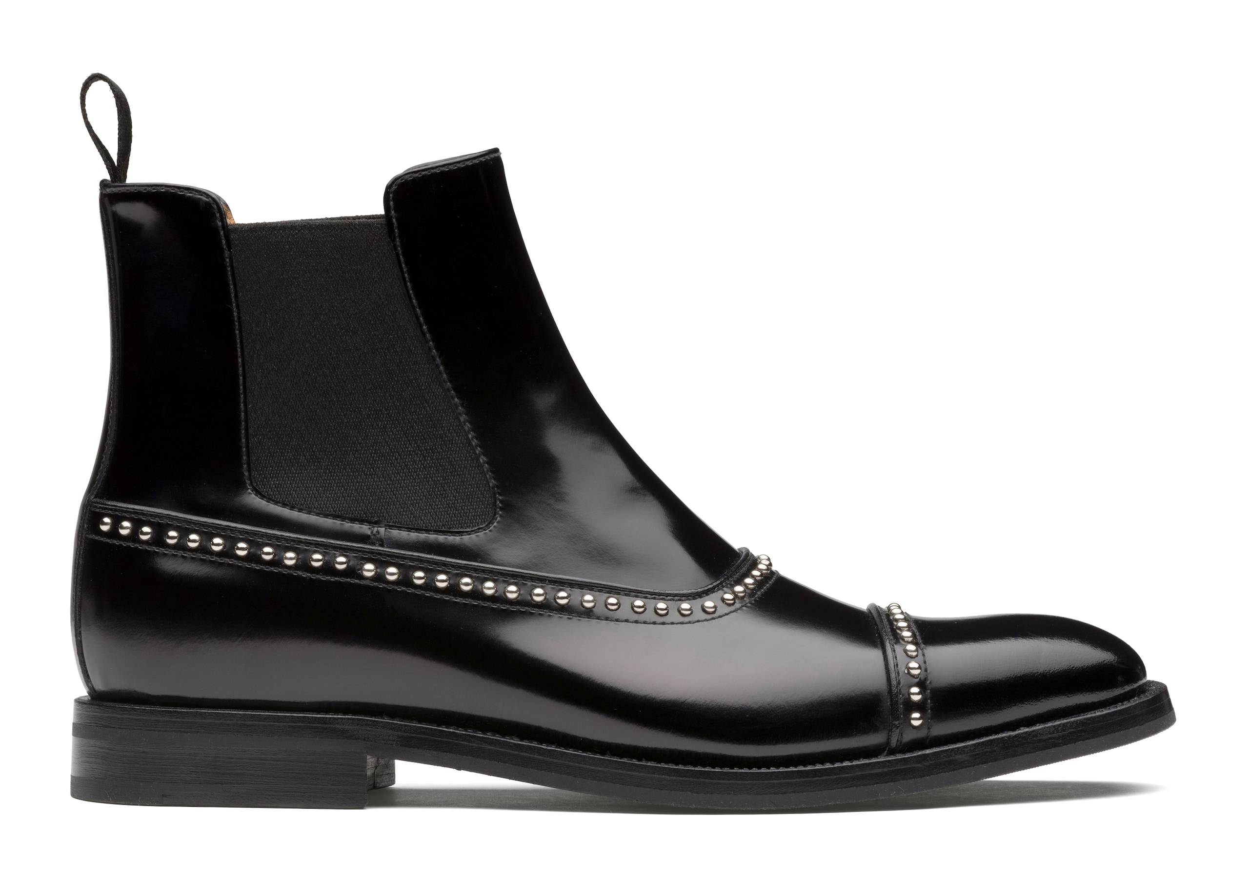 Anjelica met.
Polished Fumè Chelsea Boot Stud Black - 1