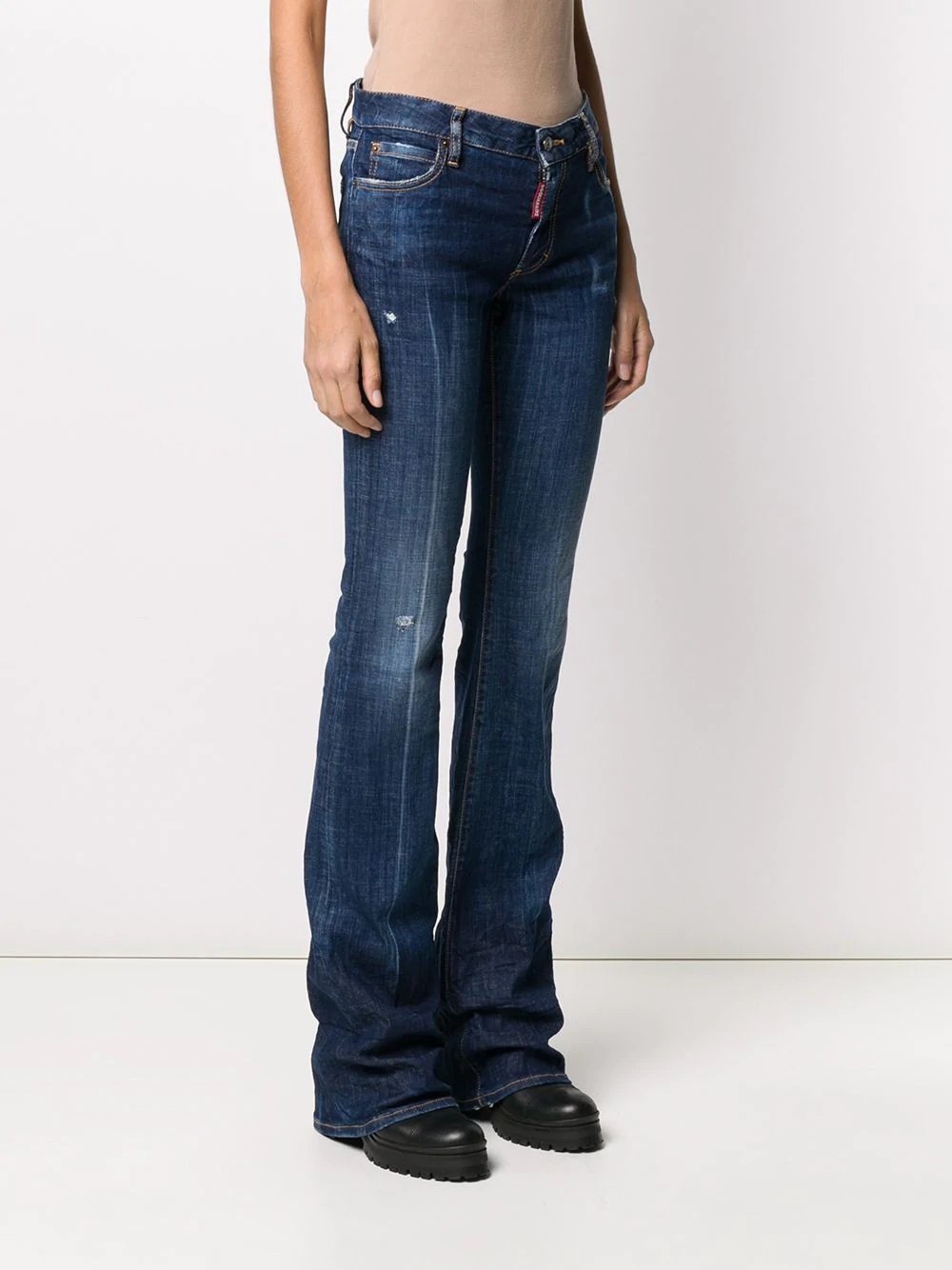 mid-rise bootcut jeans - 3