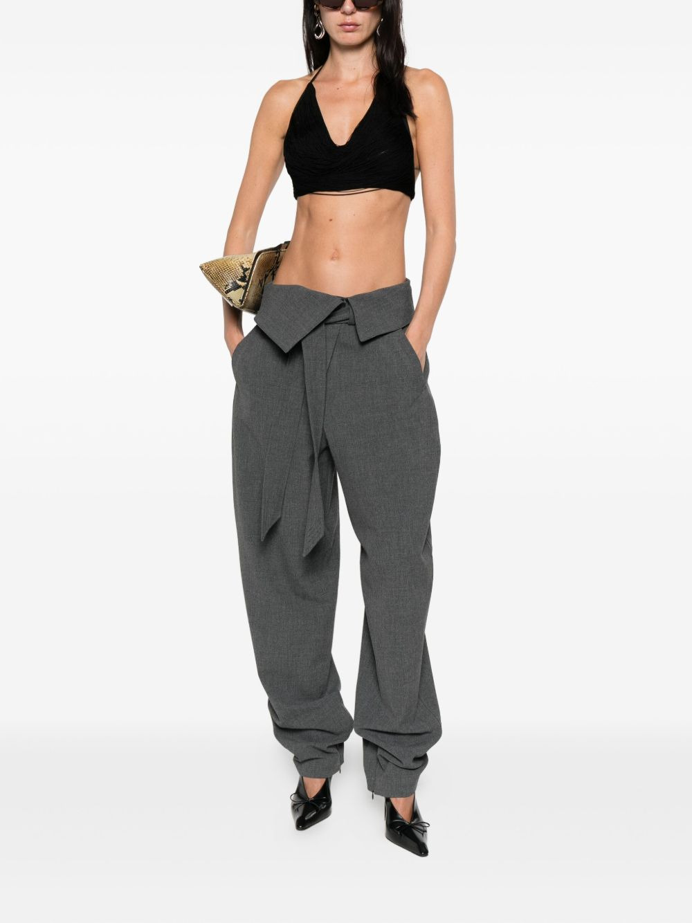 fold waist trousers - 2