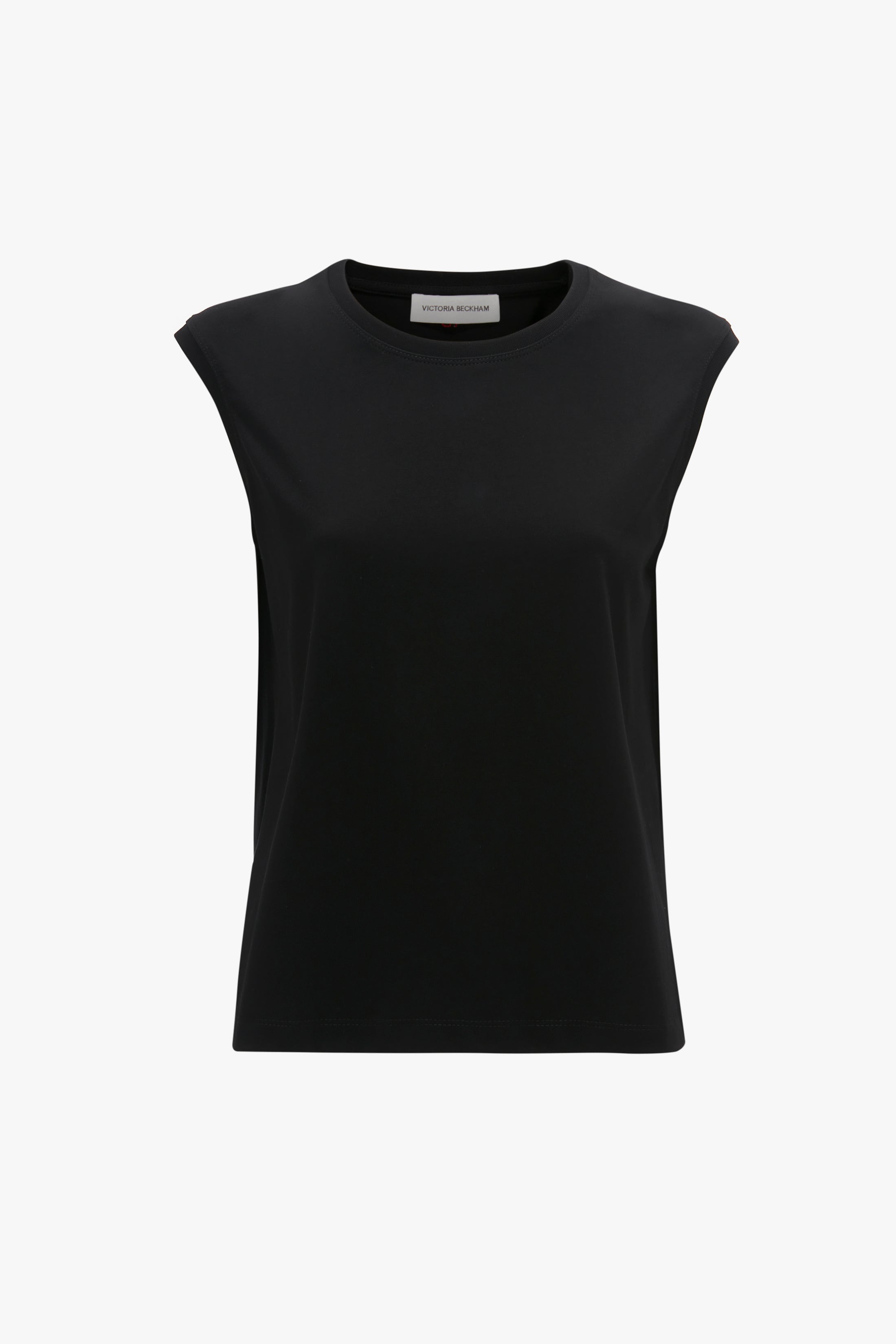 Sleeveless T-Shirt In Black - 1