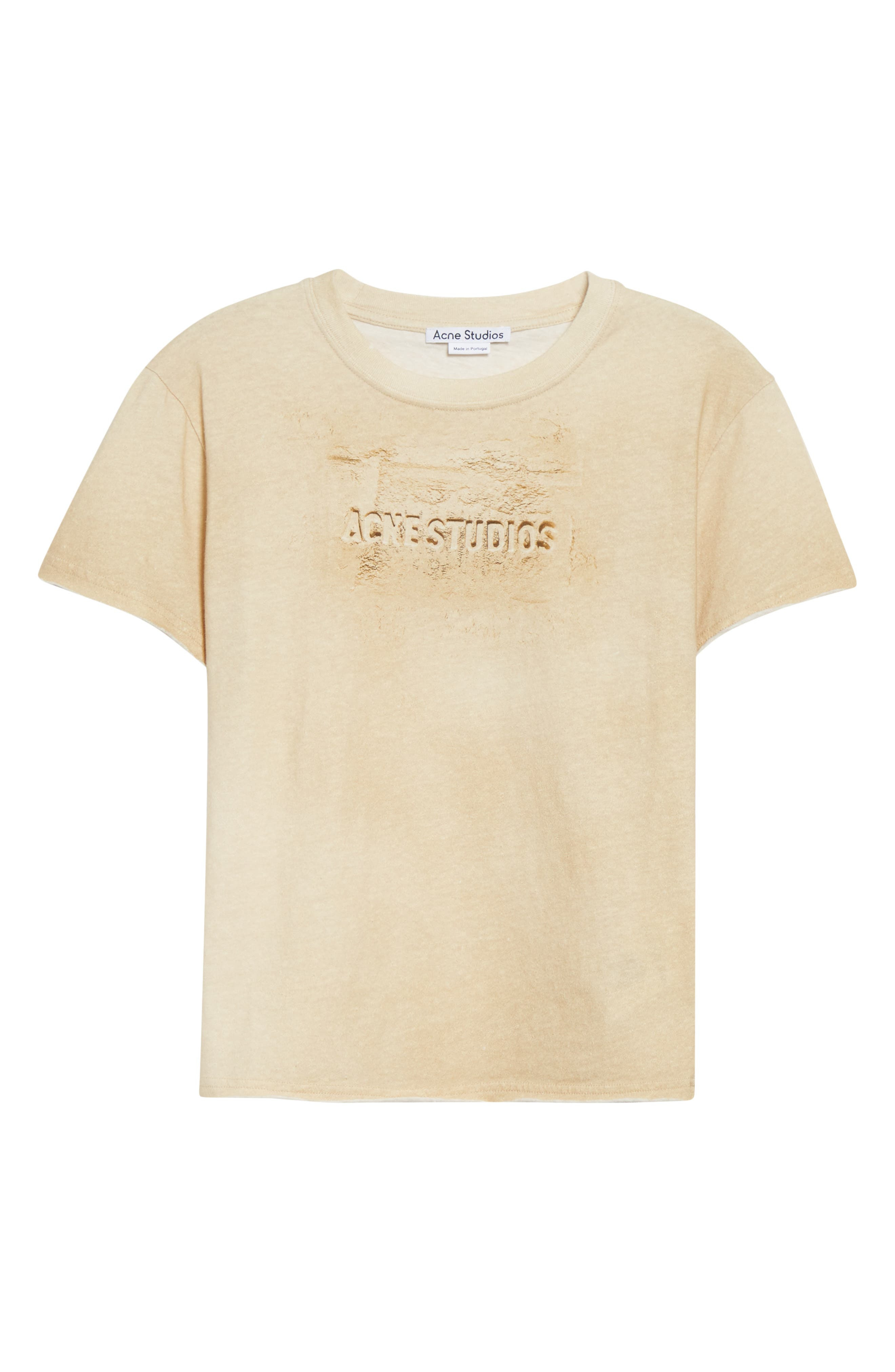 Acne Studios Etza Sand Trompe l'Oeil Cotton T-Shirt in Sand Beige at Nordstrom - 6