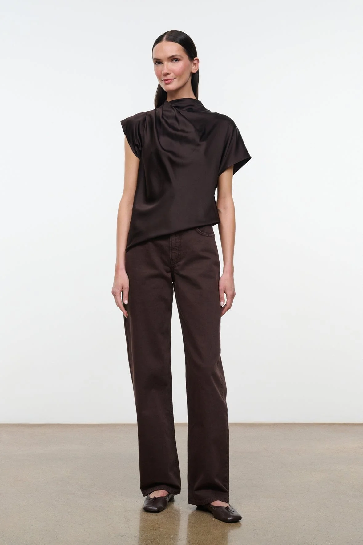 STAUD LEO HIGH RISE JEAN 33 EARTH - 1