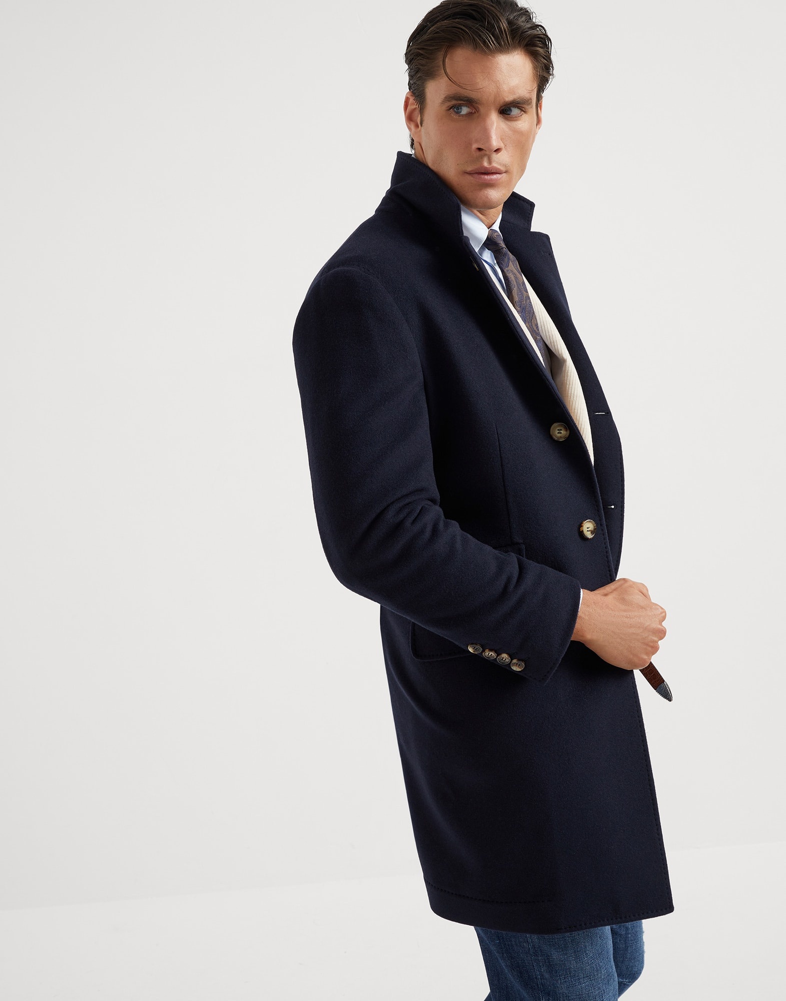 Water-resistant lightweight cashmere overcoat - 4