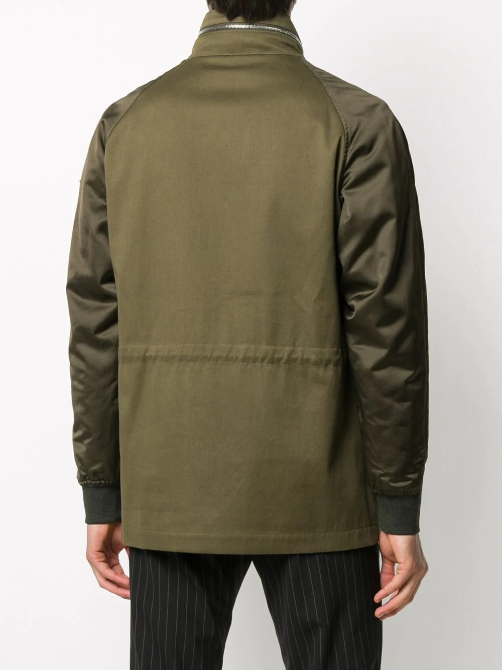 hooded logo patch military jacket - 4