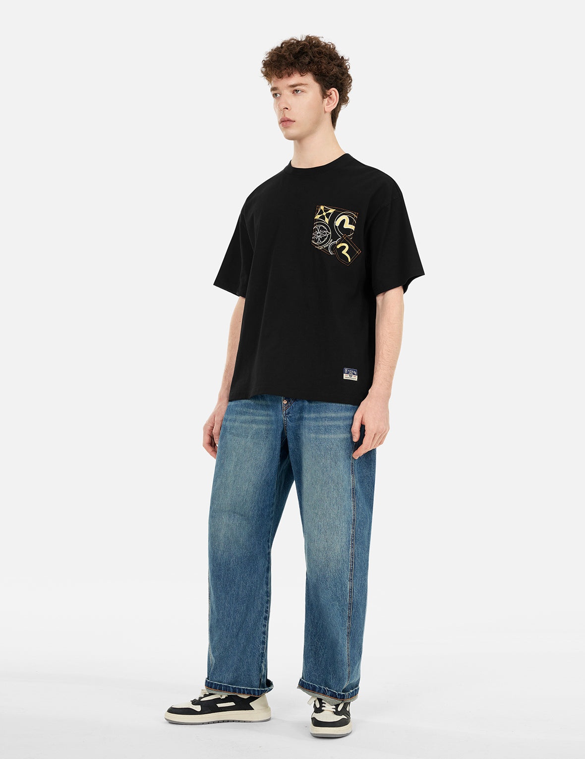 Multi-Pocket and Multi-Print Loose Fit T-shirt - 4