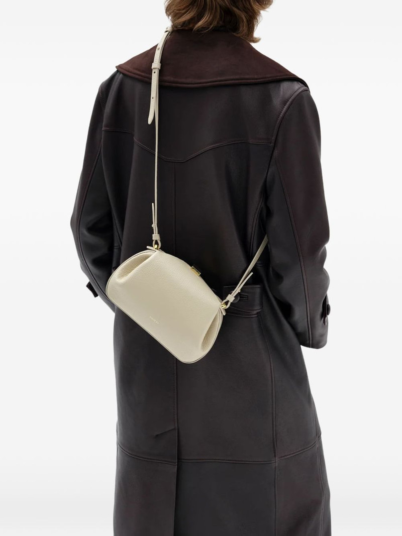 Yuzefi mini Oyster clutch pebbled shoulder bag outlook