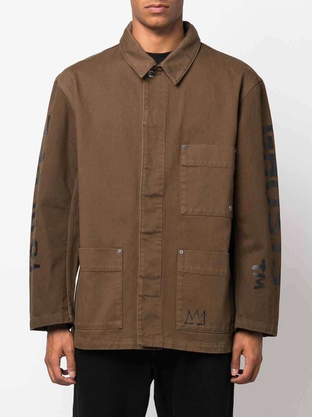 graphic-print denim jacket - 3