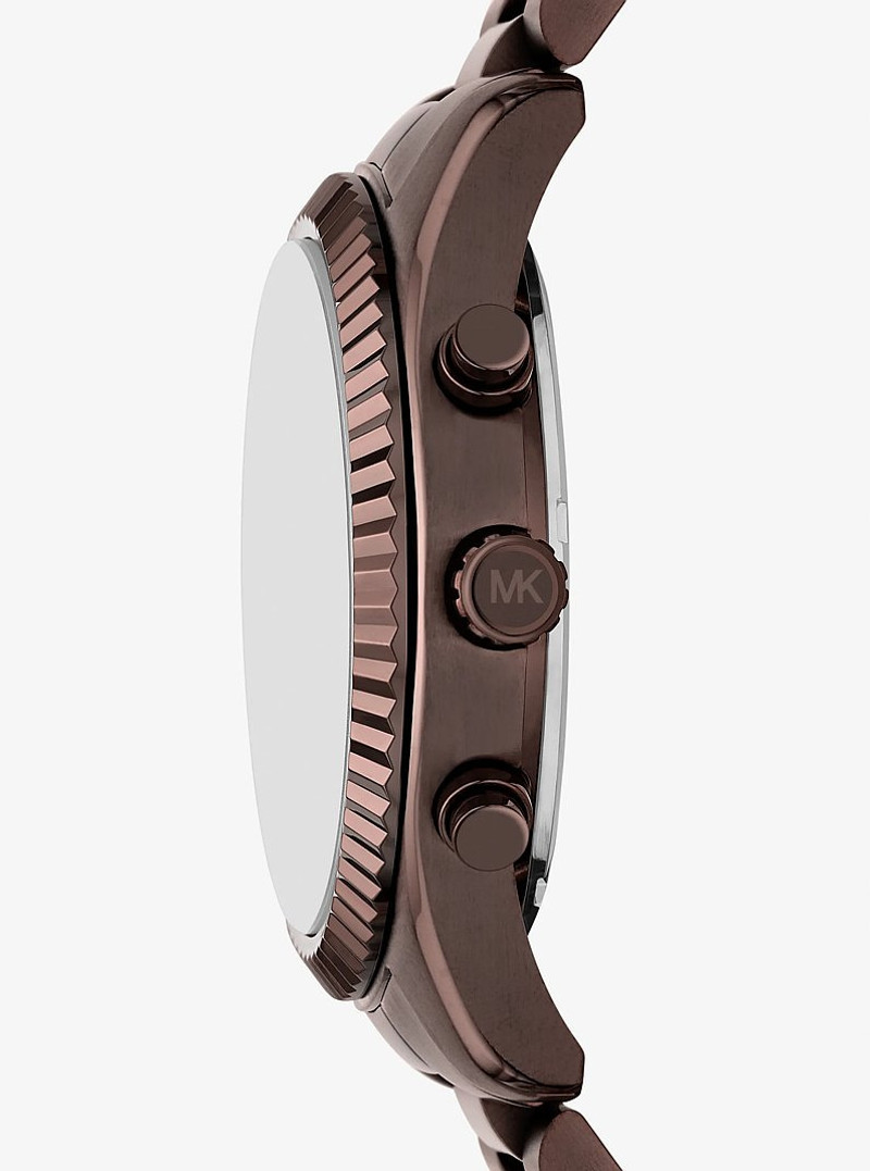 MICHAEL KORS Oversized Lexington Brown-Tone Watch outlook
