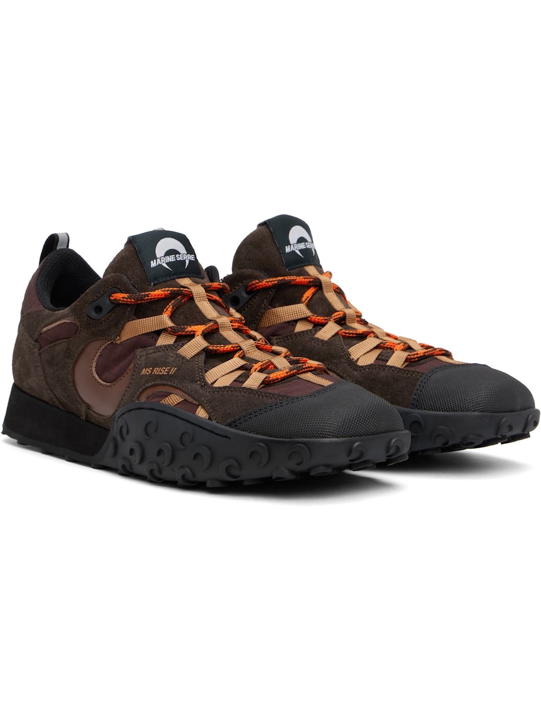 Brown Metal Free Leather MS Rise II Sneakers - 4