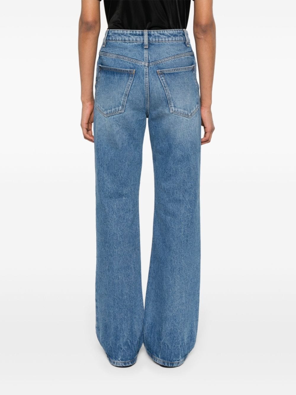 Signature high-rise straight-leg jeans - 4