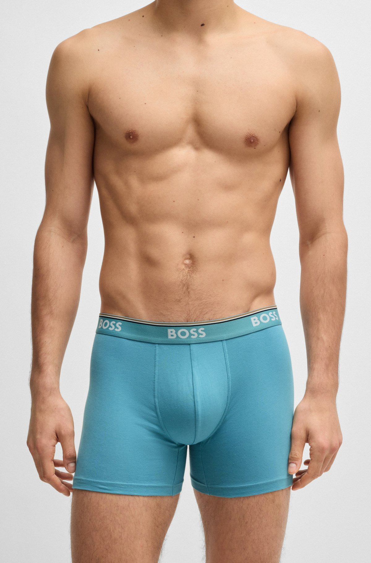 THREE-PACK OF STRETCH COTTON BOXER BRIEFS - 4