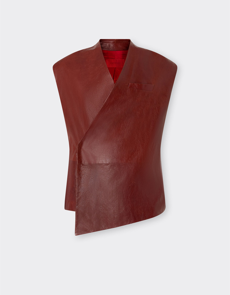 Waxed leather vest 1
