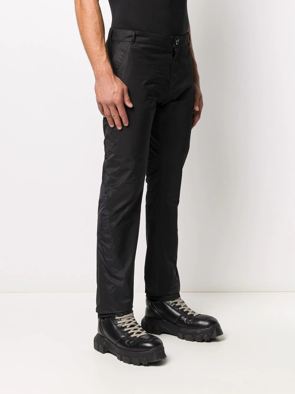 panelled slim-fit trousers - 3