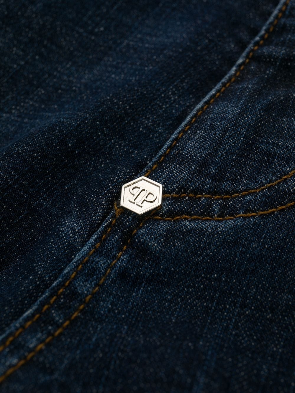 logo patch slim-fit jeans  - 7