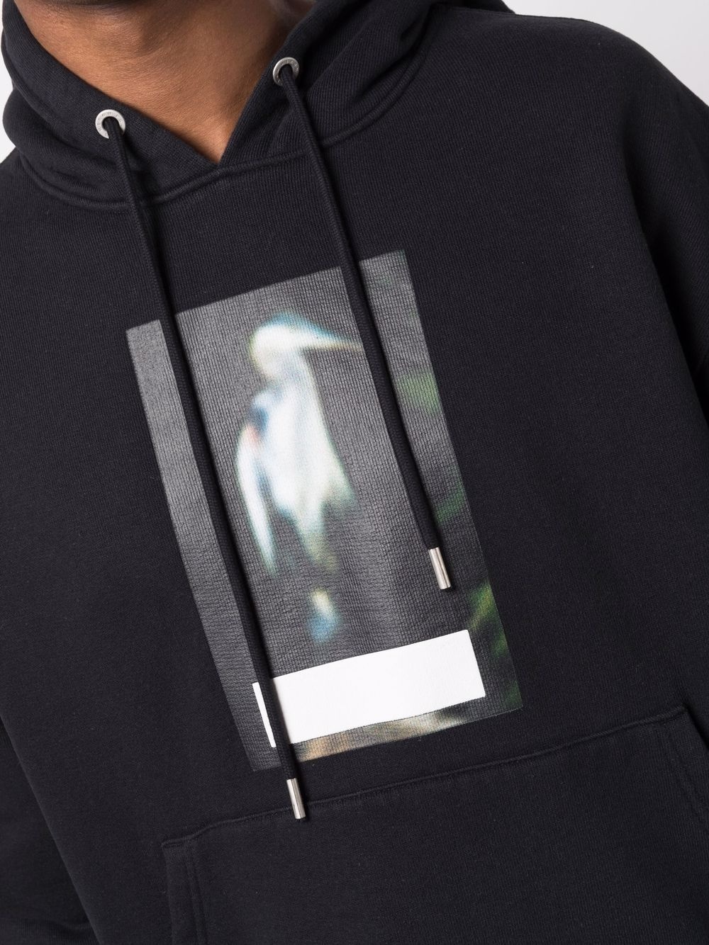 Censored heron-print hoodie - 5