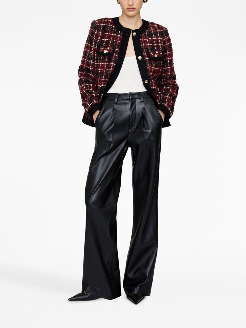 ANINE BING wide-leg recycled-leather trousers outlook
