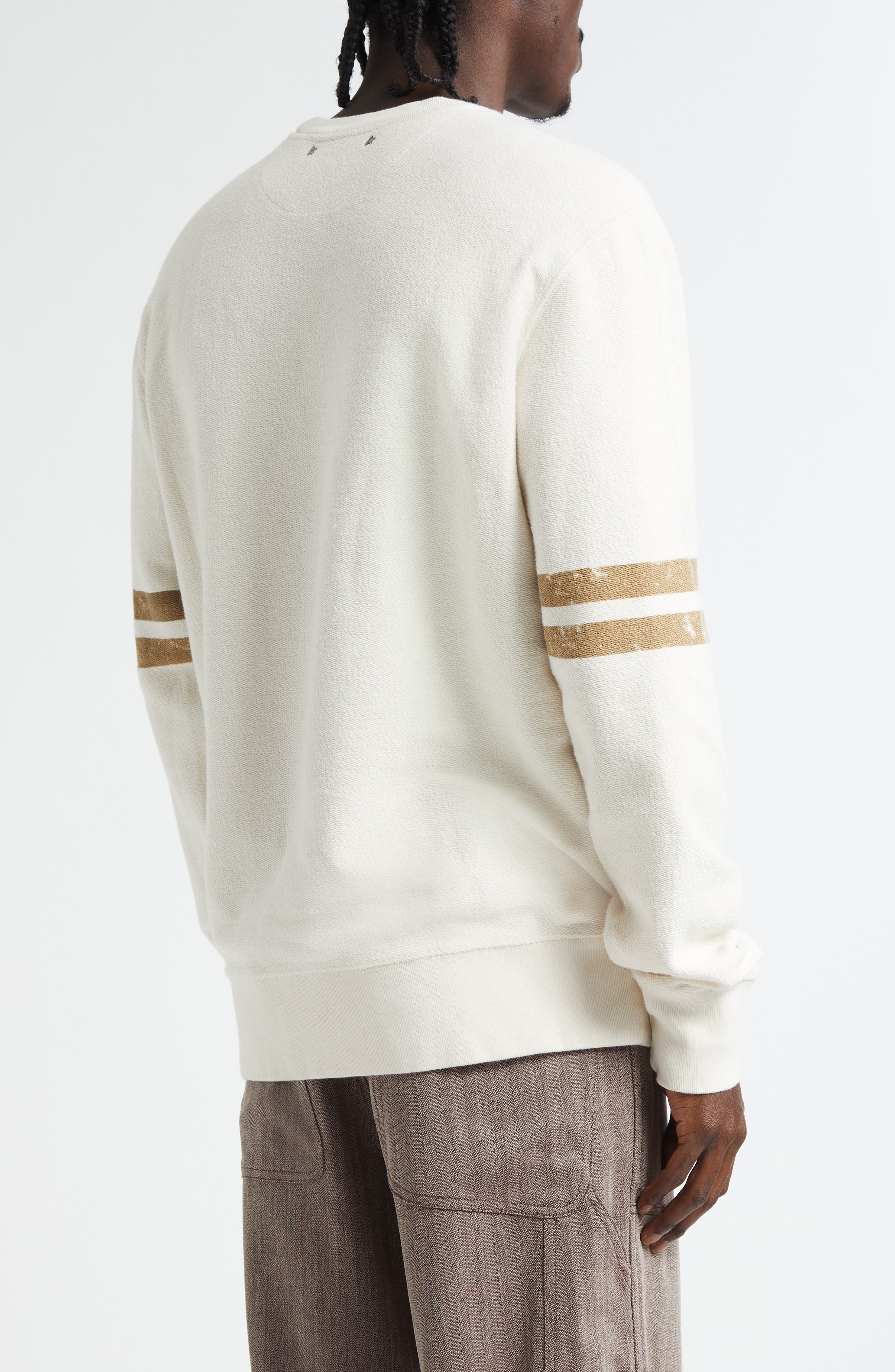 Golden Goose Journey Logo Graphic Crewneck Sweatshirt in Artic Wolf at Nordstrom - 3