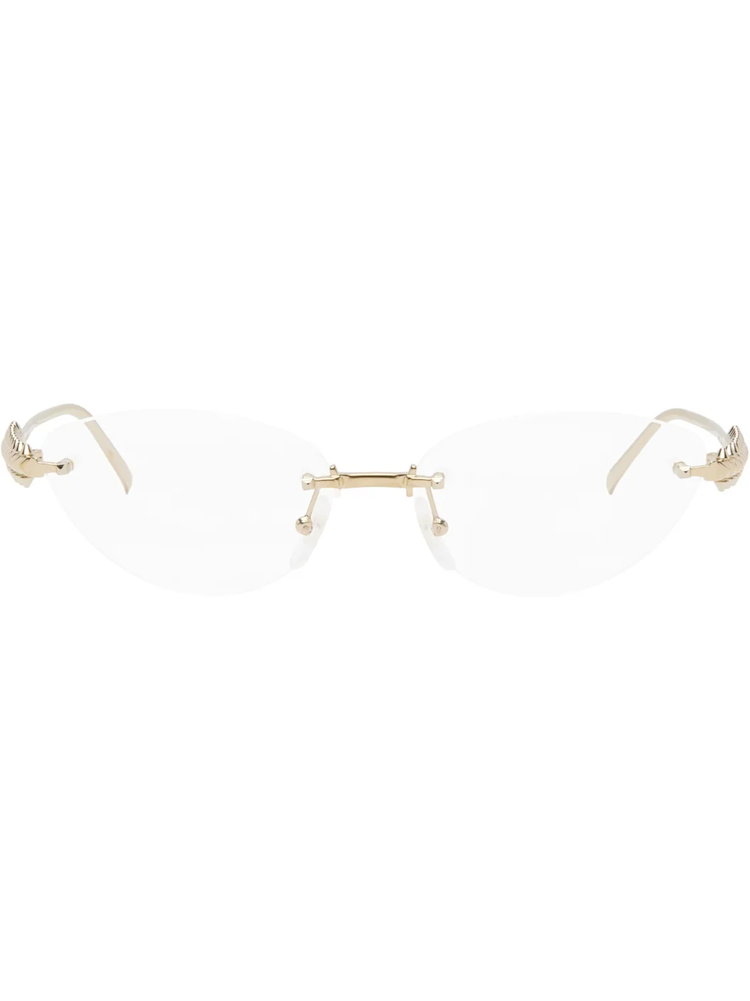 Gold 'Clash de Cartier' Cat Eye Glasses - 1