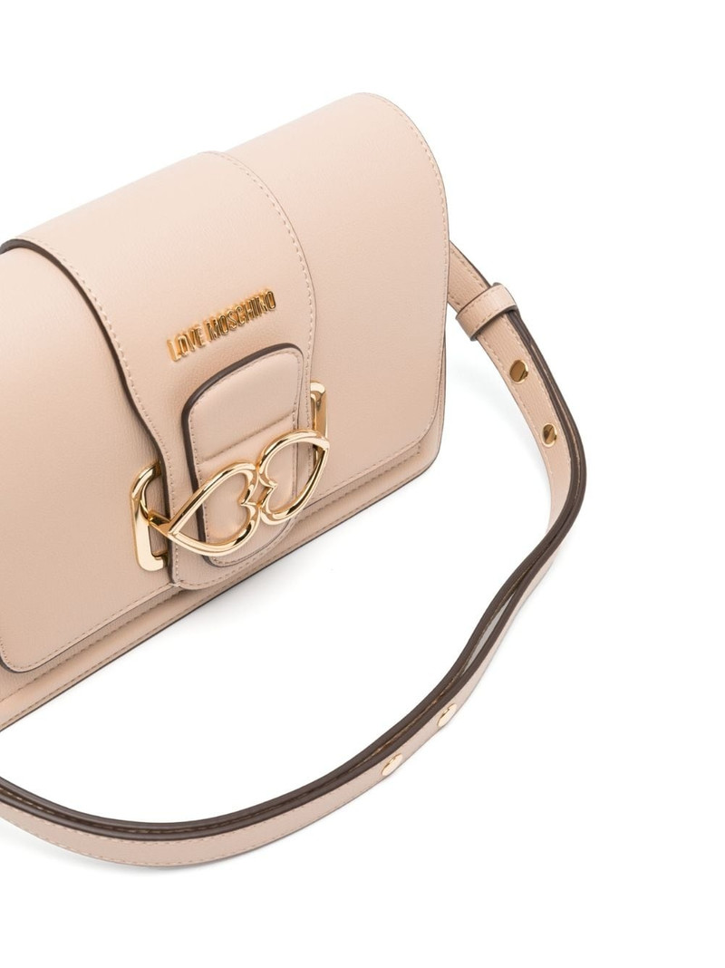 heart-plaque foldover shoulder bag 4